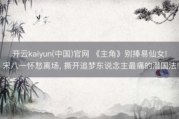 开云kaiyun(中国)官网 《主角》别捧易仙女! 宋八一怀愁离场， 撕开追梦东说念主最痛的潜国法!
