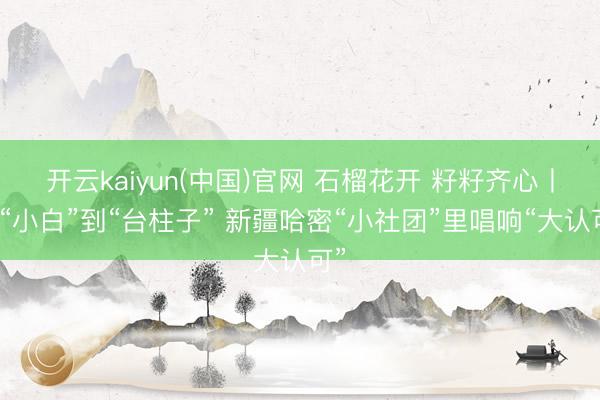 开云kaiyun(中国)官网 石榴花开 籽籽齐心丨从“小白”到“台柱子” 新疆哈密“小社团”里唱响“大认可”